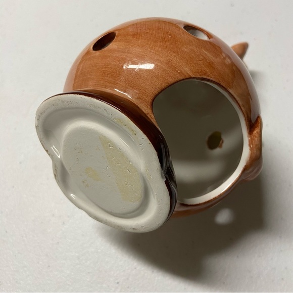 Cartoon Vtg Brown Horse Tea Light Holder Ceramic Folk art Equestrian Home Candle - Picture 10 of 14